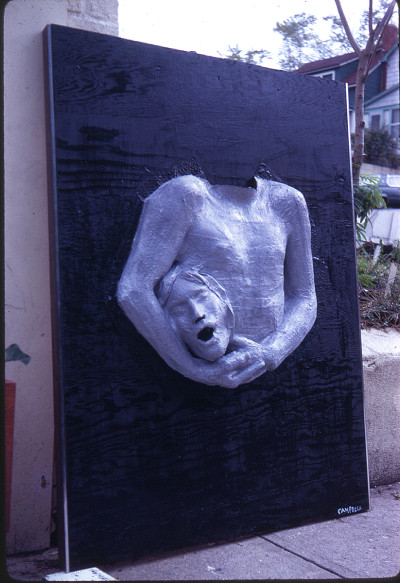 Headless, 1965, plaster and metal on wood, 4' x 3'