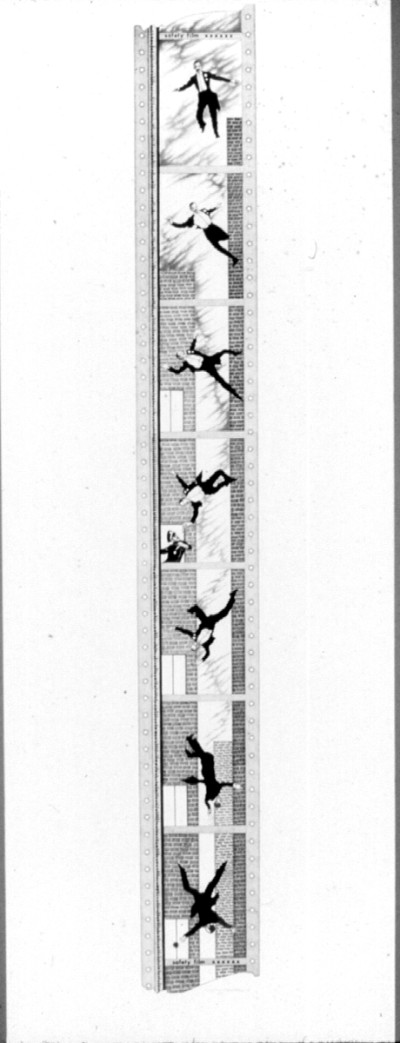 Safety Film, 1981, pencil on paper, 20" x 6"