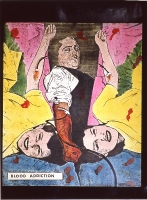 Blood Addiction, 1980, painted photo-stat, mixed media, 18" x 24"